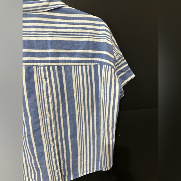 Madewell Courier Button-Back Shirt in Hinsdale Stripe - Picture 6 of 13